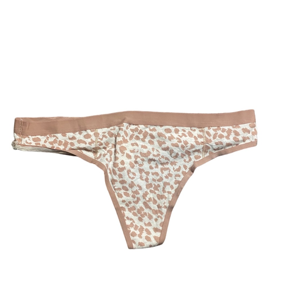 Aerie Women's Tan Leopard Print Thong